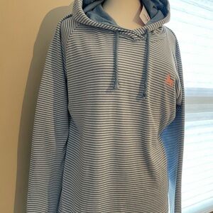 Blue Striped Hoodie by [ENZA the pink pony collection ]